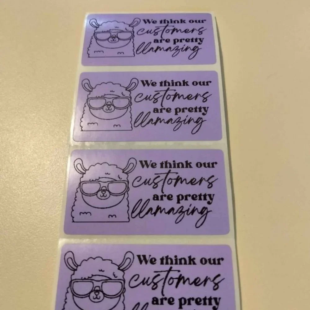 💙100 Llamazing Customers- Shipping Label Thermal Packaging Stickers 2.25